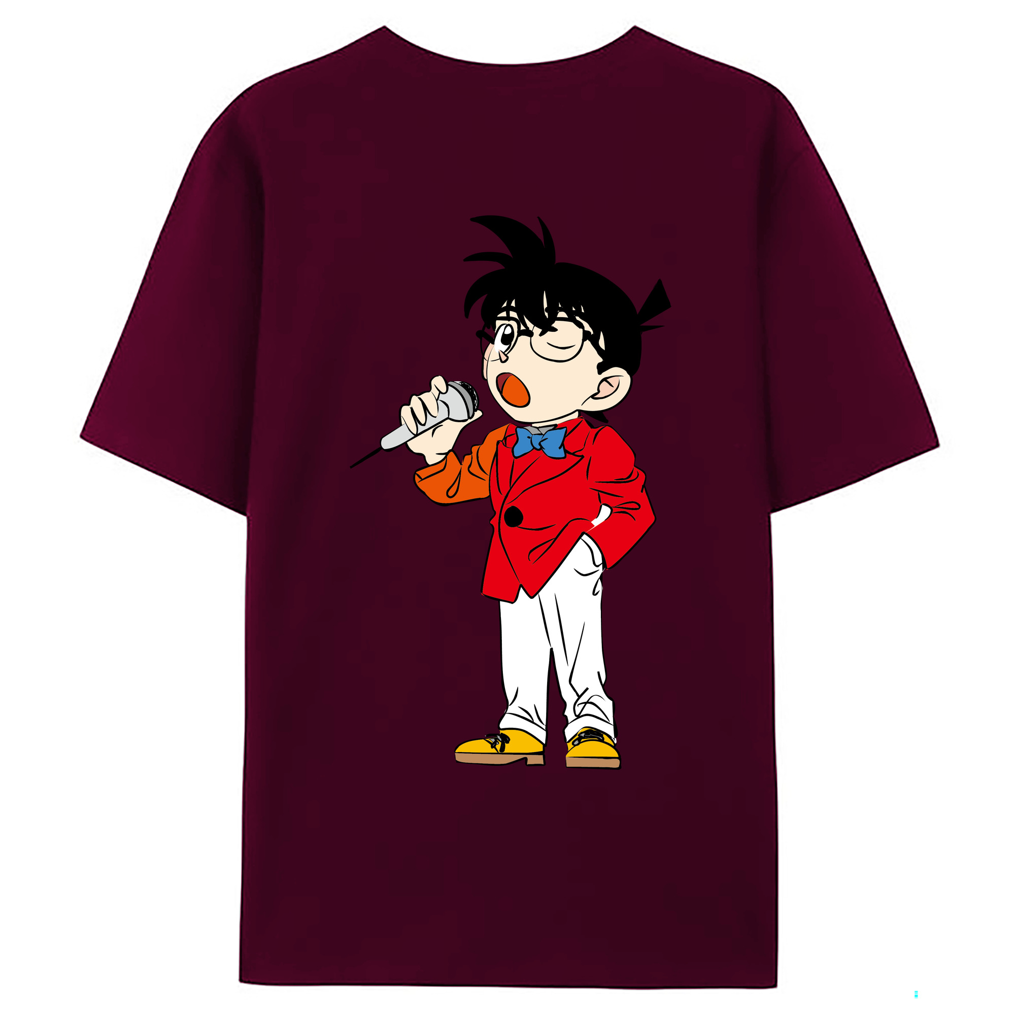 （画像用） 名探偵コナン 江戸川 コナン Detective Conan Conan Edogawa レディース半袖Tシャツ(バックプリント)